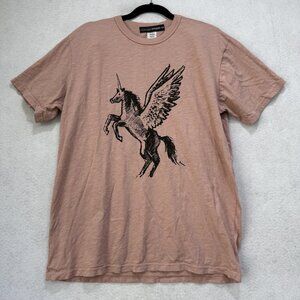 Lulusimon Studio Shirt womens Medium Unicorn Pegasus Graphic Tee Made USA Wings